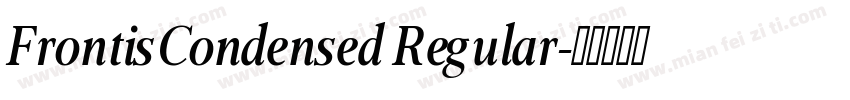 FrontisCondensed Regular字体转换